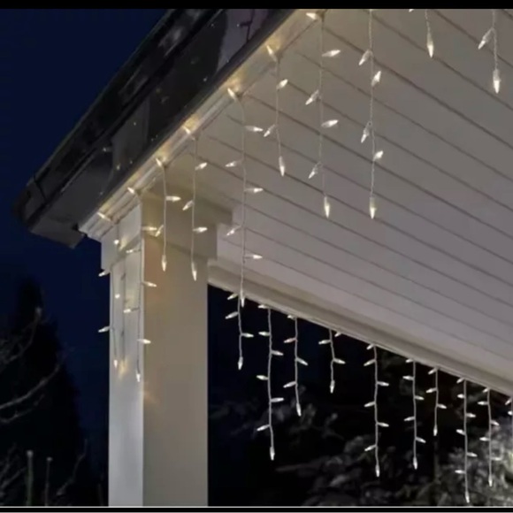 HOME ACCENTS 300 COOL WHITE LED ICICLE LIGHTS STEADY LIT SUPER BRIGHT "WEDDINGS" - Picture 6 of 7